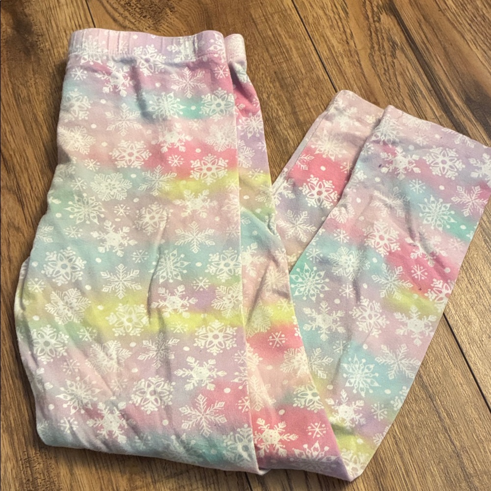 Pastel Snowflake Kids Leggings